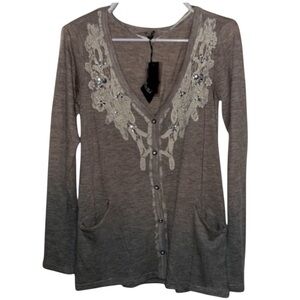 🌹NWT:MISS ME BUTTON UP JEWEL CARDIGAN